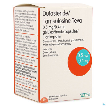Dutasteride tamsulosine teva 0,5mg/0,4mg  caps  30