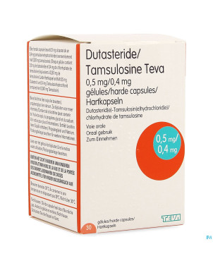 Dutasteride tamsulosine teva 0,5mg/0,4mg  caps  30
