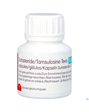 Dutasteride tamsulosine teva 0,5mg/0,4mg  caps  30