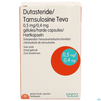 Dutasteride tamsulosine teva 0,5mg/0,4mg  caps  30