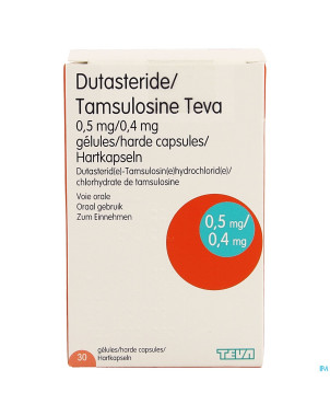 Dutasteride tamsulosine teva 0,5mg/0,4mg  caps  30