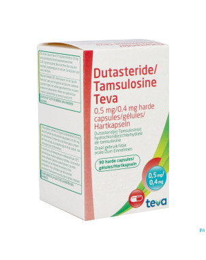 Dutasteride tamsulosine teva 0,5mg/0,4mg  caps  90