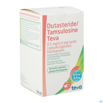 Dutasteride tamsulosine teva 0,5mg/0,4mg  caps  90
