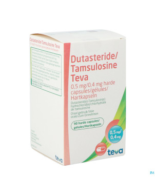 Dutasteride tamsulosine teva 0,5mg/0,4mg  caps  90