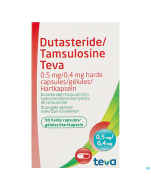 Dutasteride tamsulosine teva 0,5mg/0,4mg  caps  90