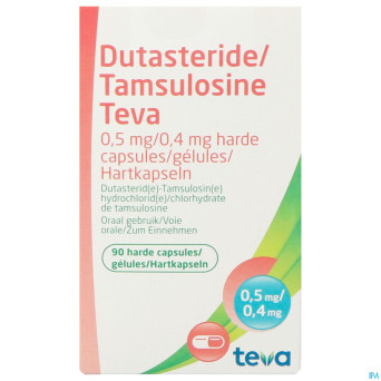 Dutasteride tamsulosine teva 0,5mg/0,4mg  caps  90
