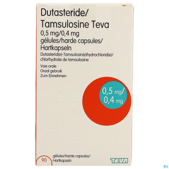Dutasteride tamsulosine teva 0,5mg/0,4mg  caps  90