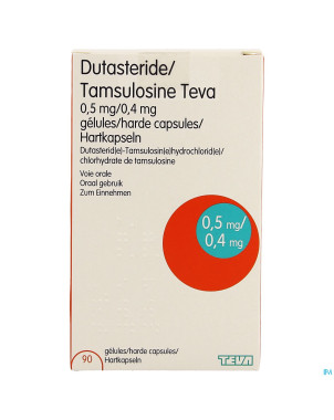 Dutasteride tamsulosine teva 0,5mg/0,4mg  caps  90