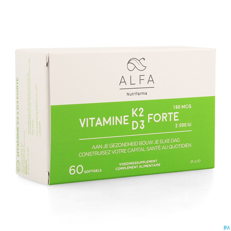 Alfa vitamine k2 d3 forte    softgel 60