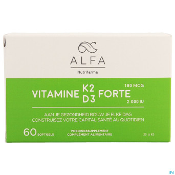 Alfa vitamine k2 d3 forte    softgel 60