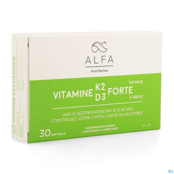 Alfa vitamine k2  d3 forte    softgel 30