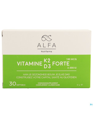 Alfa vitamine k2  d3 forte    softgel 30