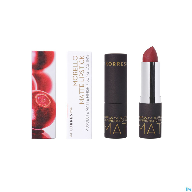 Korres km lipstick morello matte 59 burgundy red