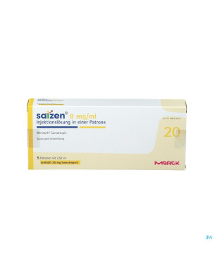Saizen 8,00mg/ml 20mg sol inj  cartouche 1x2,50ml