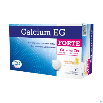 Calcium eg forte 1000mg/800ui citron comp croq 90
