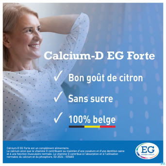 Calcium eg forte 1000mg/800ui citron comp croq 90