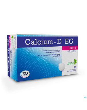 Calcium d eg forte 1000mg/800iu menthe compcroq 90