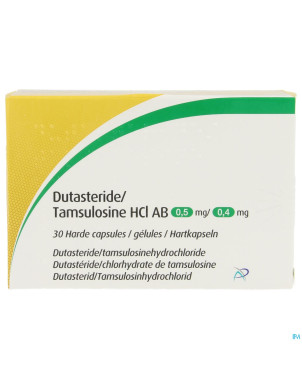Dutasteride/tamsulosne hcl ab 0,5mg/0,4mg caps  30