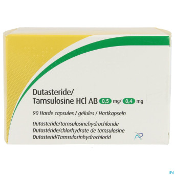 Dutasteride/tamsulosne hcl ab 0,5mg/0,4mg caps  90