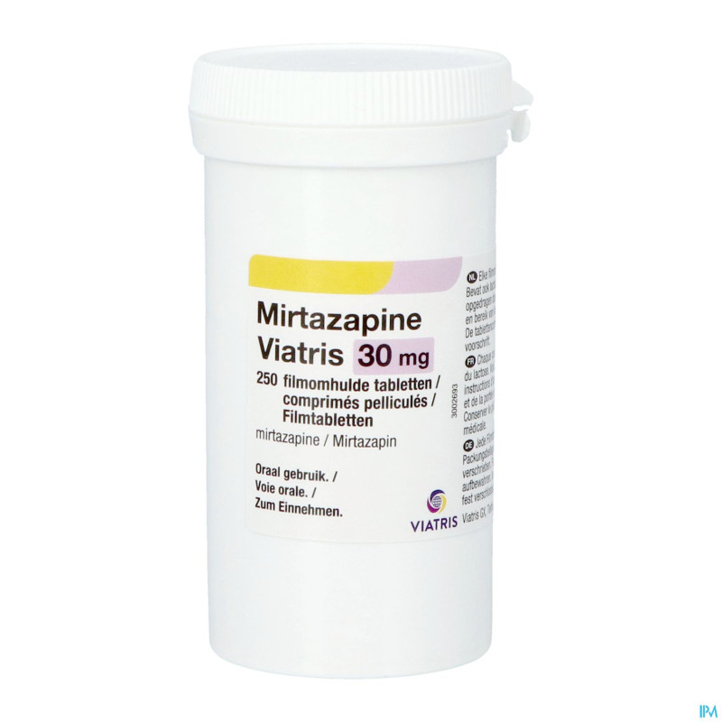 Mirtazapine viatris 30mg comp pell 250 pot