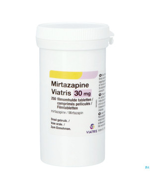 Mirtazapine viatris 30mg comp pell 250 pot