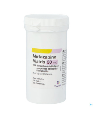 Mirtazapine viatris 30mg comp pell 250 pot