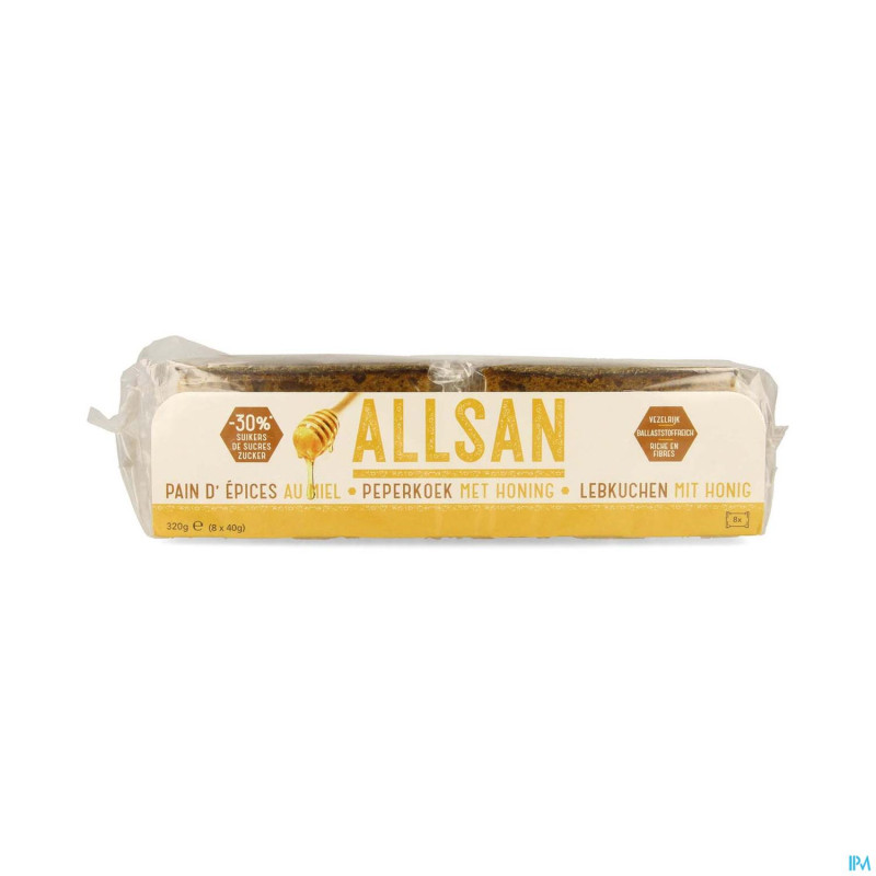 Allsan pain epice miel    8x40g revogan