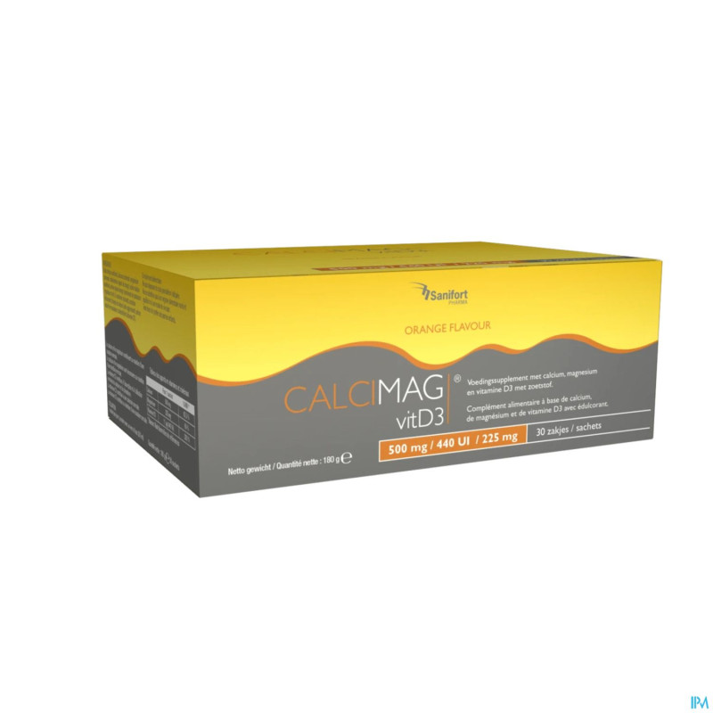 Calcimag ca 500mg/d3 440ui/mg 225mg orange sach.30