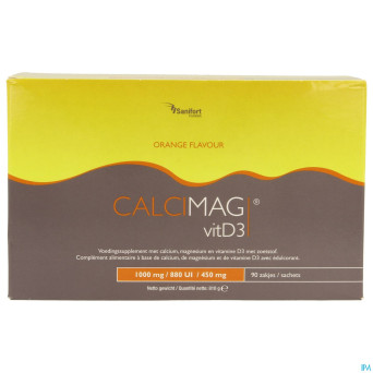 Calcimag ca1000mg/d3 880ui/mg 450mg orange sach.90