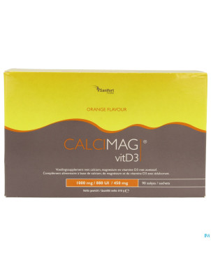 Calcimag ca1000mg/d3 880ui/mg 450mg orange sach.90