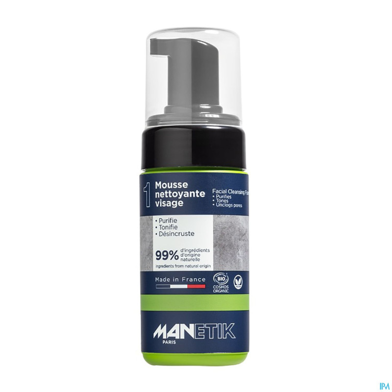Manetik pure player mousse nettoy.visage bio 100ml