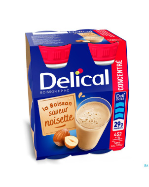 Delical hp hc boisson conc. noisette    4x200ml