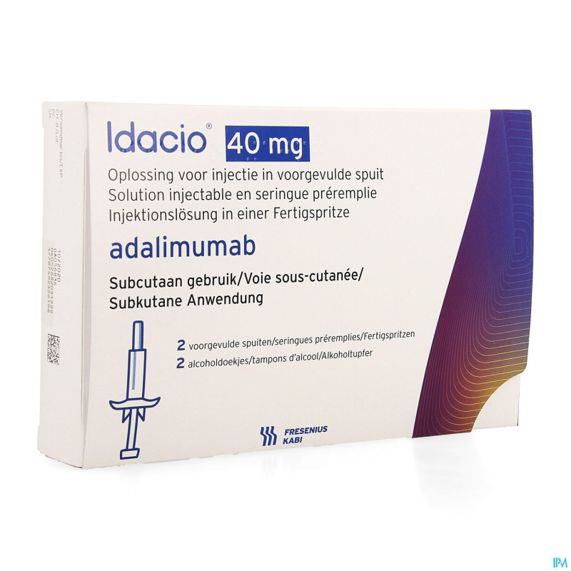 Idacio 40mg/0,8ml sol inj 50mg/ml seringue prer. 2