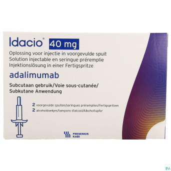 Idacio 40mg/0,8ml sol inj 50mg/ml seringue prer. 2