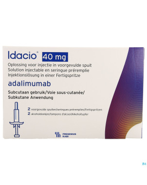 Idacio 40mg/0,8ml sol inj 50mg/ml seringue prer. 2