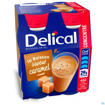 Delical hp hc boisson conc. caramel    4x200ml