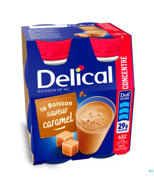Delical hp hc boisson conc. caramel    4x200ml