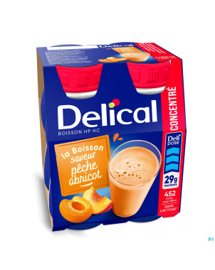 Delical hp hc boisson conc. peche abricot  4x200ml