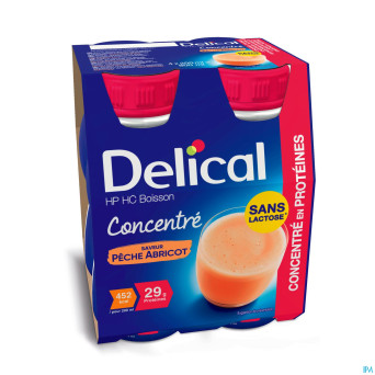 Delical hp hc boisson conc. peche abricot  4x200ml