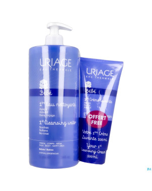 Uriage bebe 1ere eau 1l + bebe creme lavante 200ml
