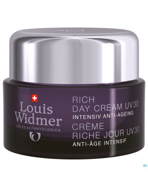 Widmer aai creme jour riche uv30 n/parf pot 50ml