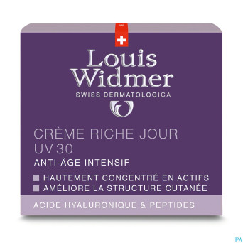 Widmer aai creme jour riche uv30 parf pot 50ml