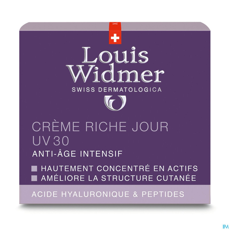 Widmer aai creme jour riche uv30 parf pot 50ml