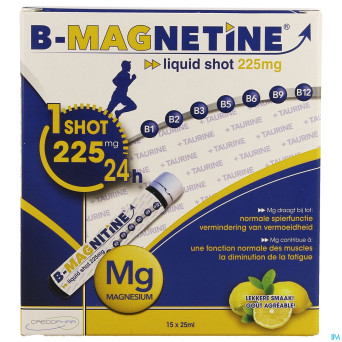 B-magnetine liquid shot 225mg 15x25ml    credophar