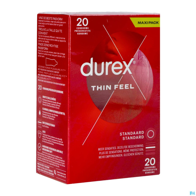 Durex thin feel    preservatifs 20