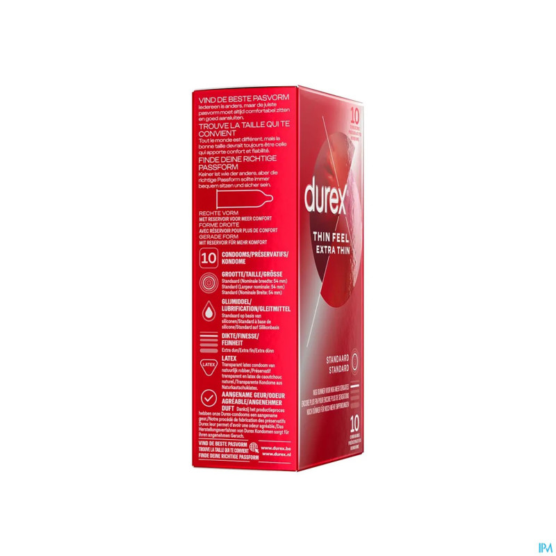 Durex thin feel extra thin    preservatifs 10