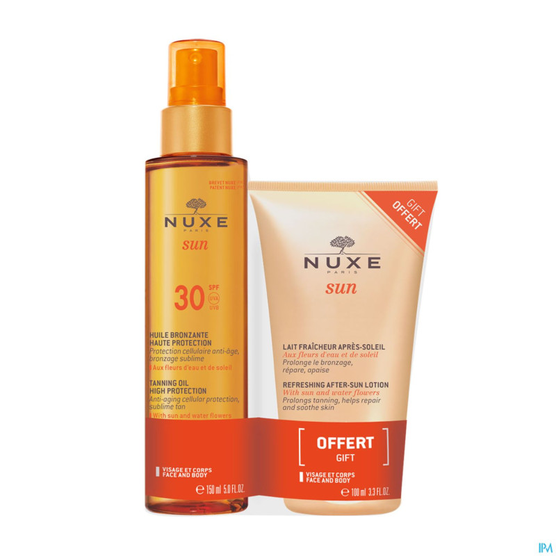 Nuxe sun duo spf 30 hle bronz. 150ml+a/sun 100ml