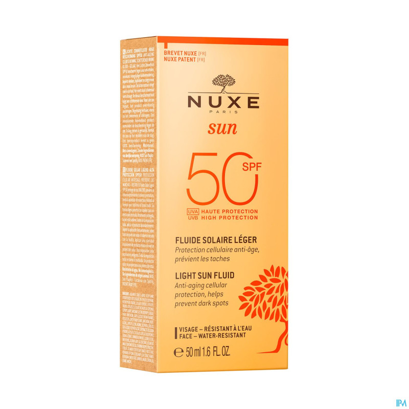 Nuxe sun fluide visage spf50 50ml nf