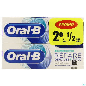 Oral-b dentifrice repair ext. fresh 2x75ml 2e -50%