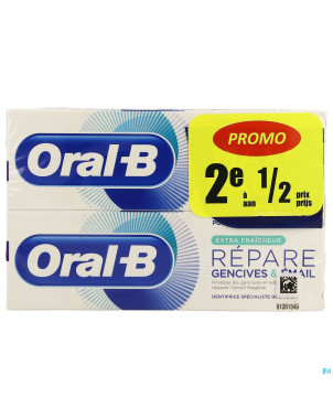 Oral-b dentifrice repair ext. fresh 2x75ml 2e -50%